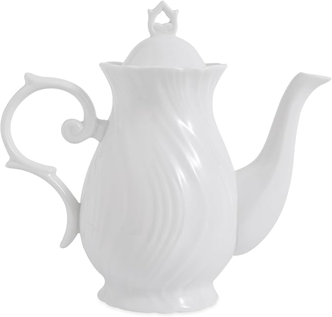tea pot ceramic, Porcelain teapot with lid, 38.8 Oz for Tea, Milk, Coffee, Flower tea