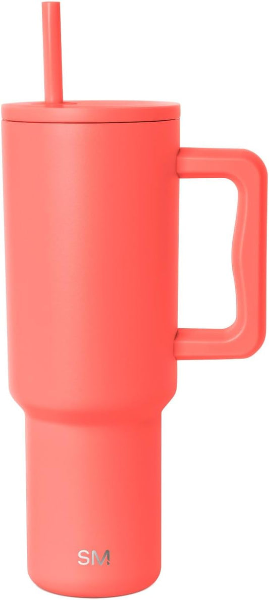 Simple Modern 40 oz Trek Tumbler with Handle and Straw Lid | Cup Holder Friendly Insulated Stainless Steel Travel Mug | Honolulu