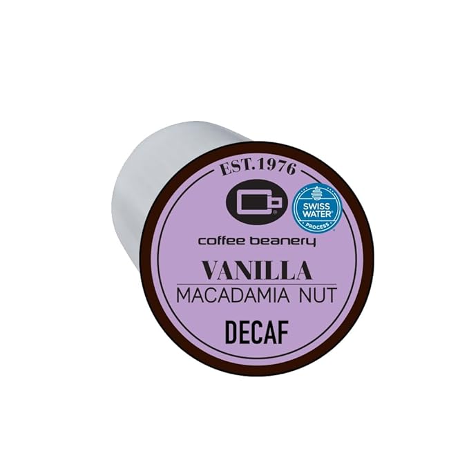 Vanilla Macadamia Nut Decaf Coffee Pods by Coffee Beanery | 96ct Bulk Flavored Decaf Coffee Pods Medium Roast Coffee