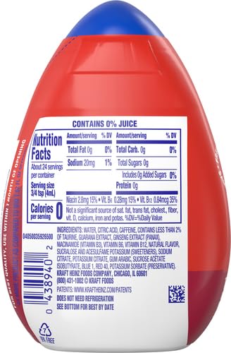 MiO Energy Black Cherry Liquid Water Enhancer Drink Mix, 2x More, 3.24 Fl Oz Bottle, As Seen on TikTok (Pack of 3)