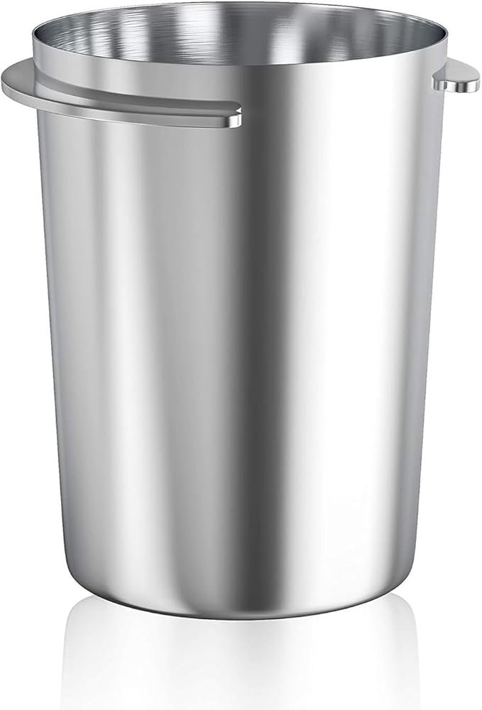 Ktsxxops Coffee Dosing Cup 51mm Coffee Bean Dosing Cup, Stainless Steel Coffee Dosing Cup Coffee Machine Handle Dosing Cup Mug Coffee Powder Feeder Part