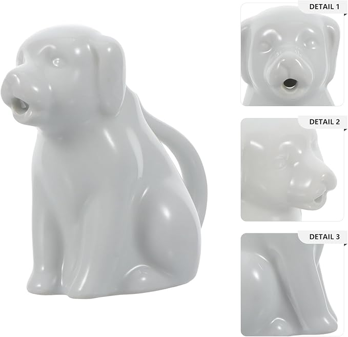 Ceramic Small Milk Pot with Handle - Cartoon Animal Mini Creamer Cup for Coffee Milk Tea Sauce Serving - Compact Kitchen Dining Accessory 3.14X2.95X1.77In