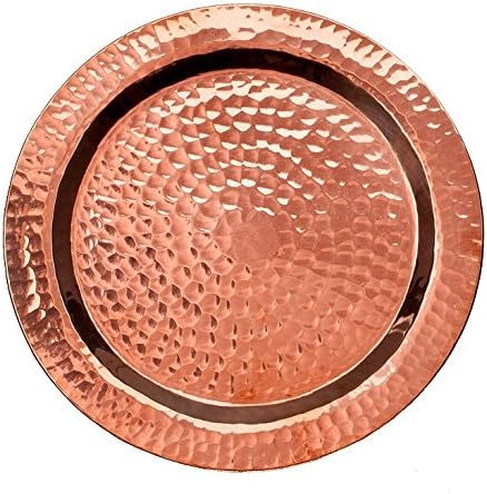 Sertodo Copper, Round Napa Bottle Coaster, Hand Hammered 100% Pure Copper, 5.5 inch diameter, Set of 2