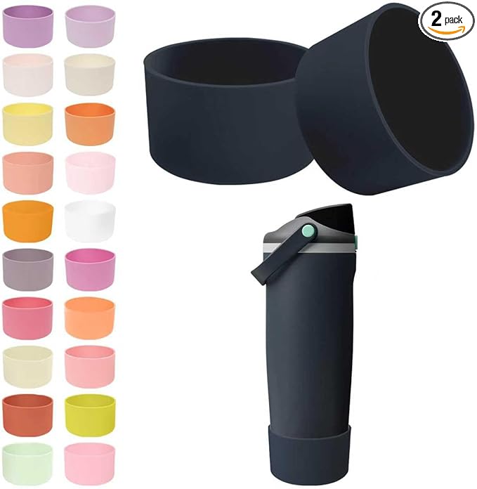 2PCS Silicone Boots for Owala 30oz & 40oz FreeSip Sway Bottles & Tumblers – Non-Slip, Scratch-Resistant, Stability Enhancer for Owala Accessories (Foggy Tide)