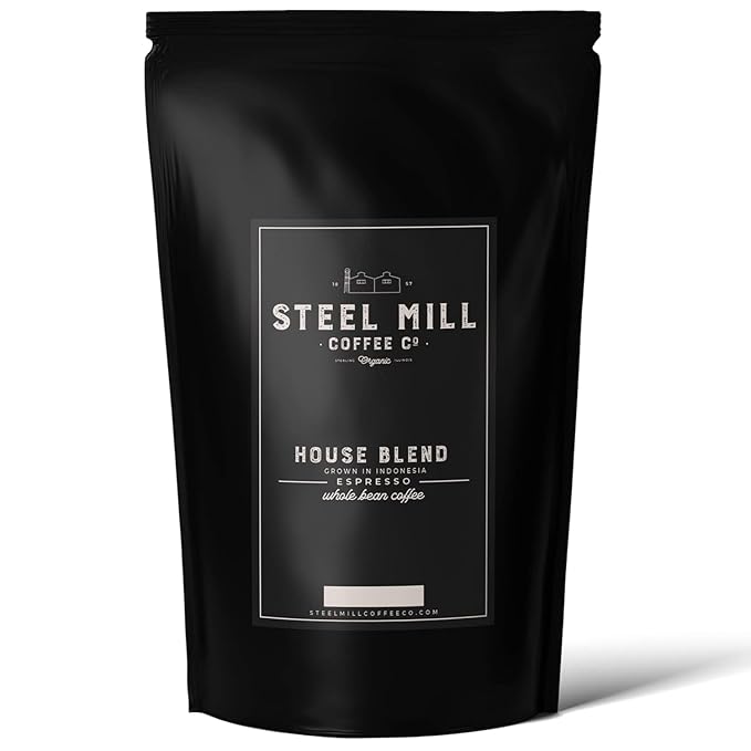 Steel Mill Coffee Co. | House Blend | Gourmet Coffee | 2 LB Bag | Ground | Medium Roast | Beans from Indonesia and South America | 100% Arabica Beans