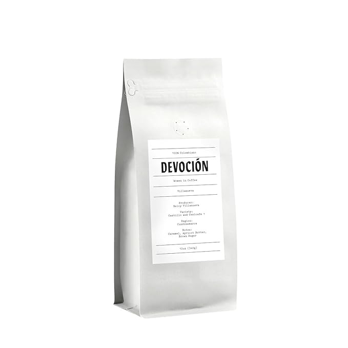 Villanueva - Women in Coffee - Roasted by Devocion - Freshly Ground Coffee - 12 Ounce Bag