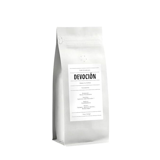 Villanueva - Women in Coffee - Roasted by Devocion - Whole Bean Coffee - 12 Ounce Bag