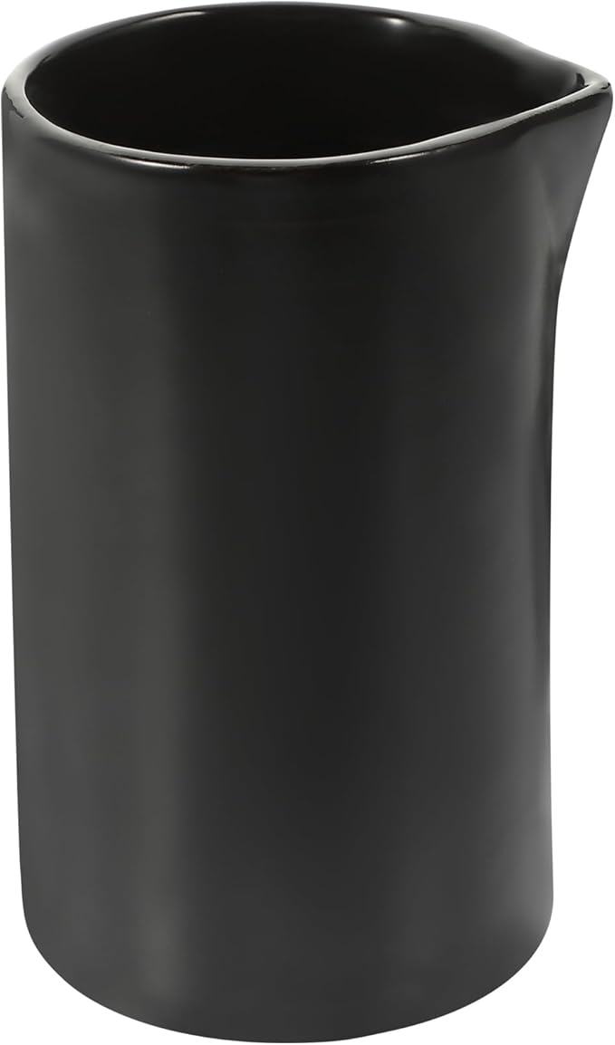 DOITOOL Ceramic Creamer Pitcher Porcelain Milk Jug Pourer Coffee Milk Creamer Pitcher Sauce Container for Serving and Display, Black
