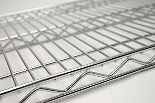 Omega Products Corporation 14" Deep x 36" Wide x 7" High Fixed Chrome Wall Mount Shelving Kit
