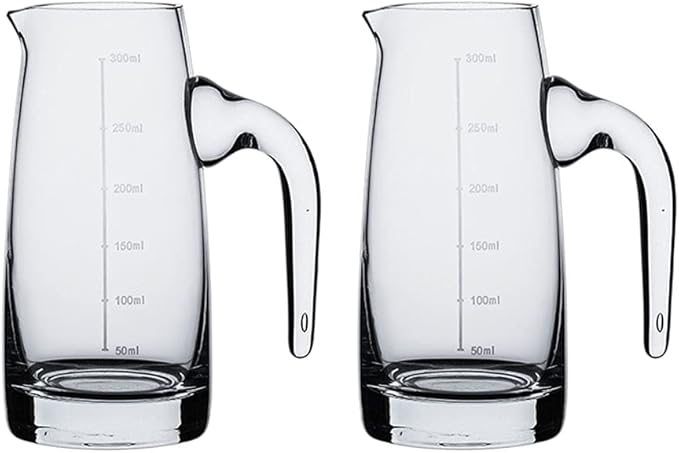 2pcs Glass Creamer Pitcher Scale Sauce Serving Pitcher Milk Creamer Jug,300ml