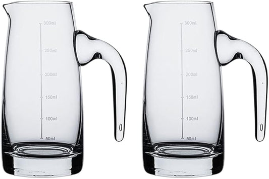 2pcs Glass Creamer Pitcher Scale Sauce Serving Pitcher Milk Creamer Jug,300ml
