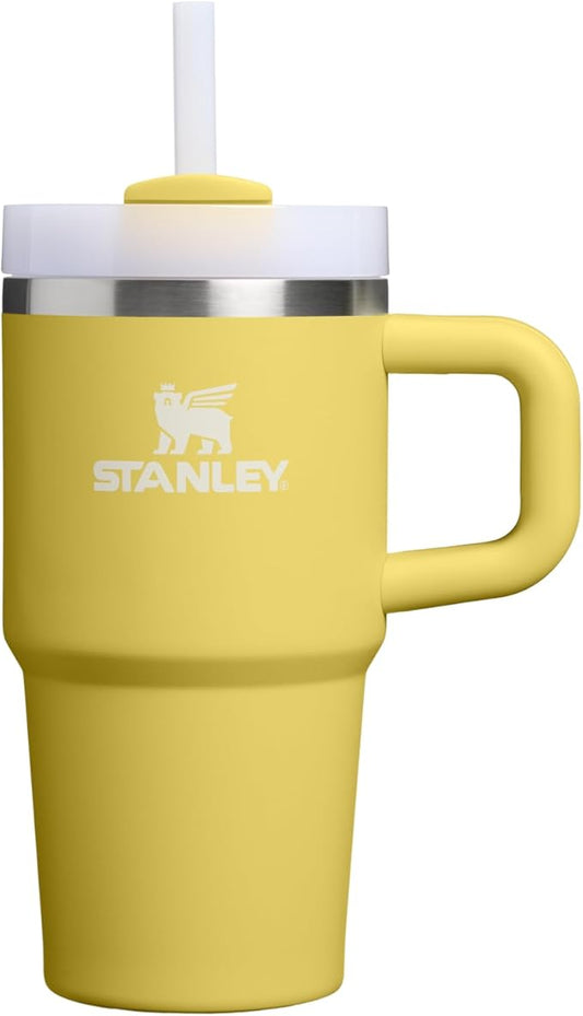 STANLEY Quencher H2.0 Tumbler with Handle and Straw 20 oz | Flowstate 3-Position Lid | Cup Holder Compatible for Travel | Insulated Stainless Steel Cup | BPA-Free | Daffodil
