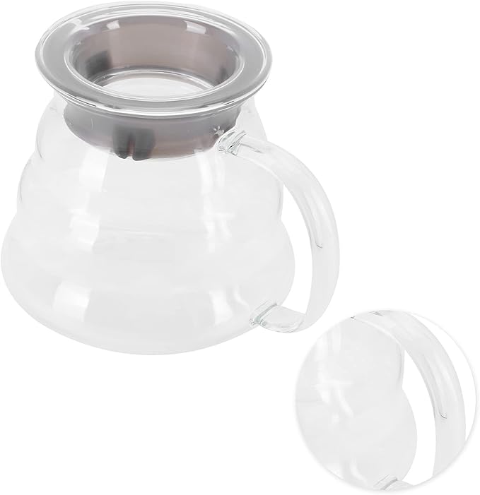 Yosoo Health Gear Glass Coffee Server, Practical Transparent Coffee Carafe for Bar Kitchen Counter, with Smooth Inner Surface and Glass Material (500ml)