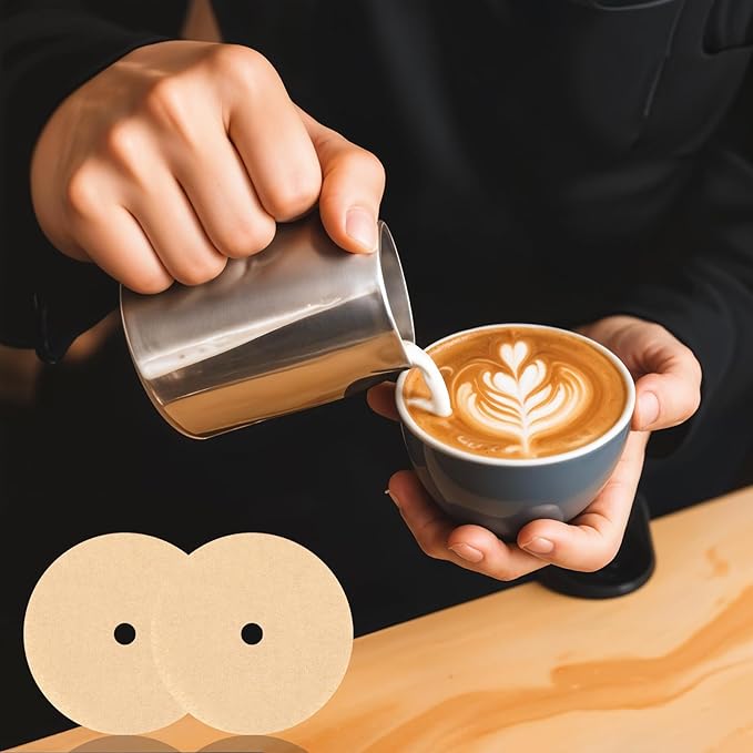 300Pcs Percolator Coffee Filters, 3.5in Disc Coffee Filters, Natural Unbleached Filter Coffee, Disposable Coffee Filters for Percolator Coffee Pot and Flat Bottom Basket
