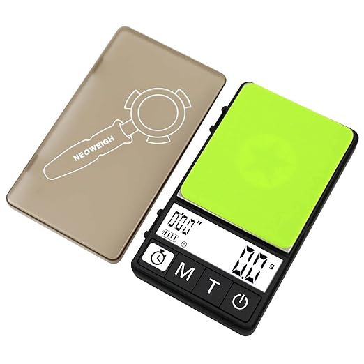 (Latest Version) Espresso Scale with Timer 1000g x 0.1g, Espresso Coffee Scale for Drip Tray, 35 Ounces/0.01oz,Coffee Scale Espresso with Silicone Mat,Large Backlit Display,Batteries