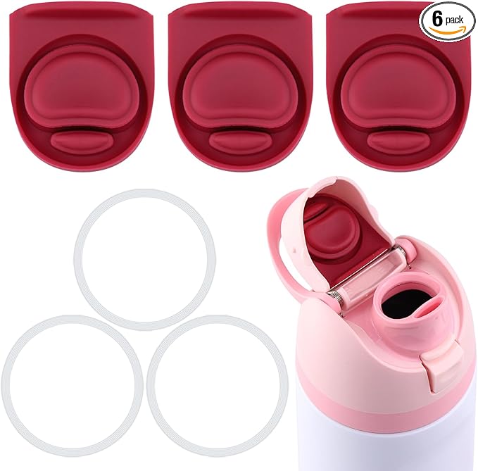 3 Sets Replacement Seal Stopper and O Ring Gasket Compatible with Owala FreeSip 24oz 32oz,Water Bottle Lid Insert Cap Rubber Seal Parts for Owala 16/19/24/32/40oz Mouth Piece Accessories Z3K5