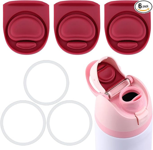 3 Sets Replacement Seal Stopper and O Ring Gasket Compatible with Owala FreeSip 24oz 32oz,Water Bottle Lid Insert Cap Rubber Seal Parts for Owala 16/19/24/32/40oz Mouth Piece Accessories Z3K5