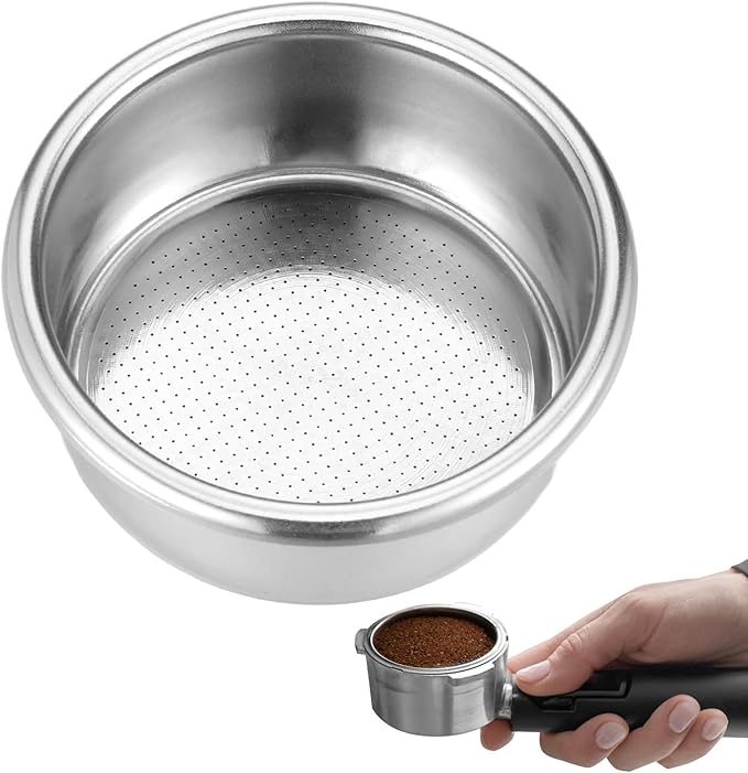 54mm Portafilter Basket Non Pressurized Filter Basket Stainless Steel CoffeeFilter Replacement CoffeeFilter Basket-Filter Baskets Machine Parts for Coffee Machine Coffee Accessories
