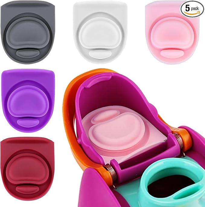 5 Pcs Replacement Seal Stopper Compatible with Owala FreeSip 16oz 32oz,Bottle Top Gasket Lid for Owala 16/19/24/32/40oz Seal Mouth Cap Silicone Stopper Parts Insert Accessories（5 colors 1）