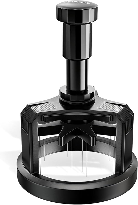 58mm Press & Spin WDT Tool, Espresso Stirrer with 8 Needles, Magnetic Base, Adjustable Depth, Compatible with E61, Breville 920XL, Gaggia, Rancilio, Barista Coffee Distribution Tool