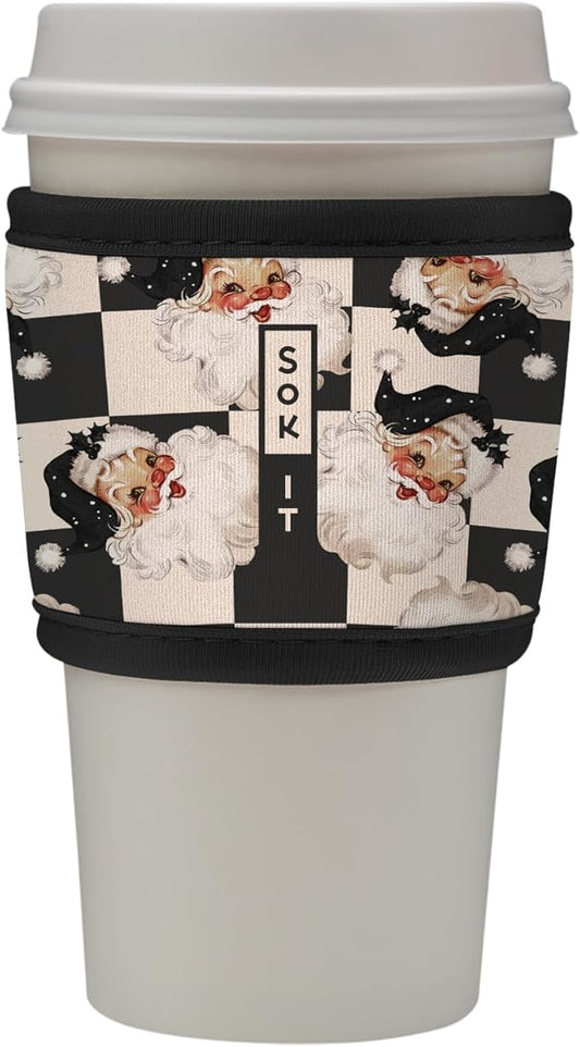 Sok It HotSok Coffee & Tea Reusable Insulated Neoprene Cup Sleeve (Checkin' It Twice)