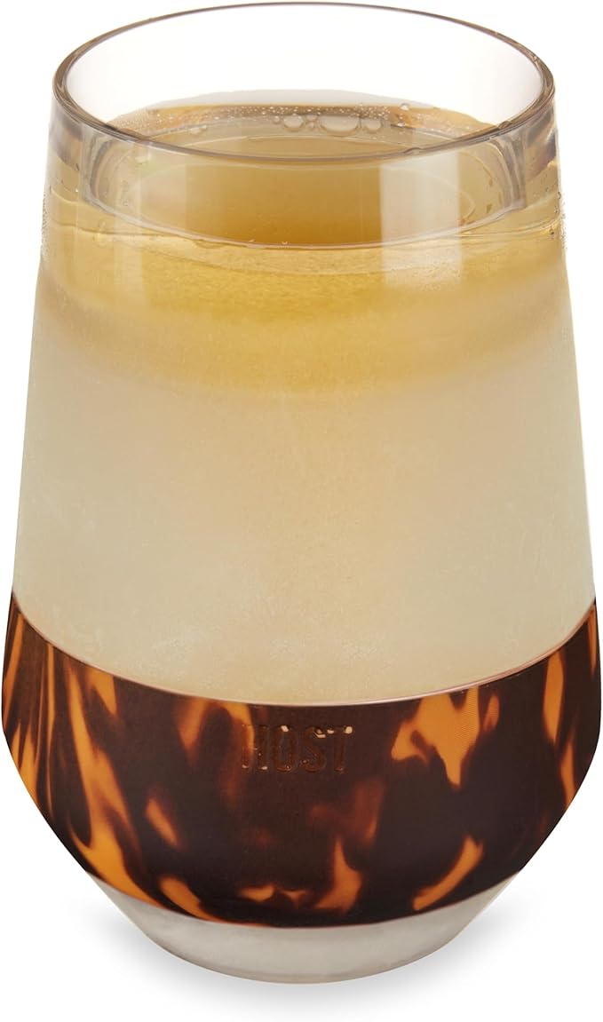 HOST Freeze XL Cooling Cup, Double Walled Insulated Freezable Drink Chilling Tumbler with Freezing Gel, 12 Ounces - Set of 1, Tortoise