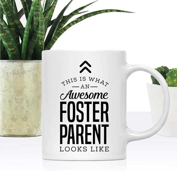 Andaz Press 11oz. Ceramic Coffee Tea Mug Thank You Gift, This Is What An Awesome Foster Parent Looks Like, 1-Pack, Birthday Christmas Ideas Coworker Him Her, Includes Gift Box Foster Parent Gifts