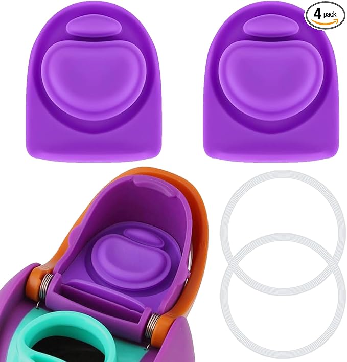 2 Sets Replacement Rubber Stopper and O Ring Gasket Compatible with Owala FreeSip 24oz 32oz,Water Bottle Lid Insert Cap Seal Parts for Owala 16/19/24/32/40oz Mouthpiece Accessories B2S1