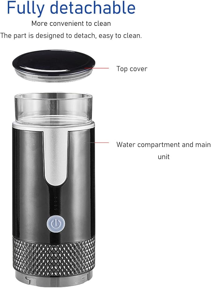 Luocute Portable Coffee Maker, Handheld Espresso Machine with 1200mAh Battery and Type C Cable, Compatible with Capsules and Ground Coffee, for Travel Camping Hiking