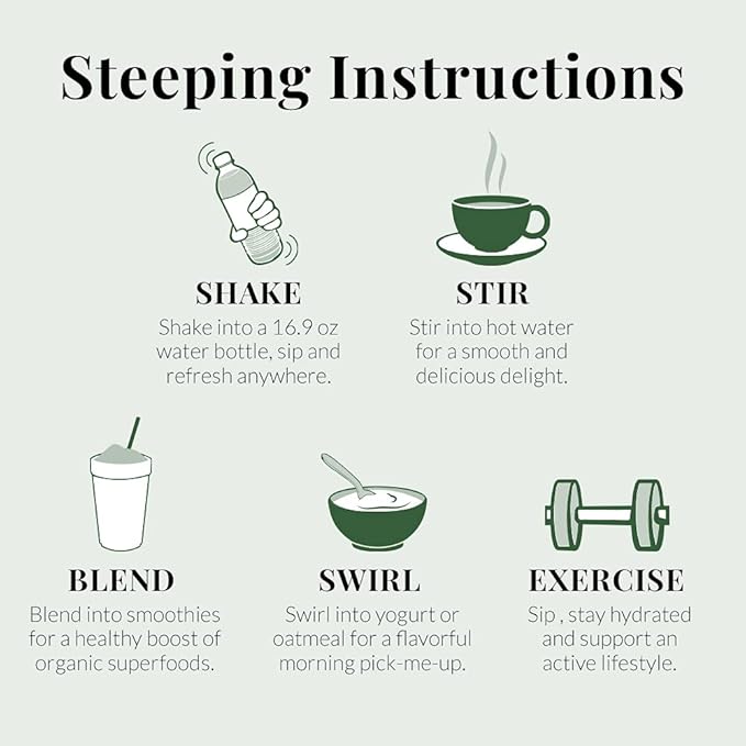 The Republic of Tea Organic U-Matcha Single Sips, 50 Single Servings of Premium Instant Matcha