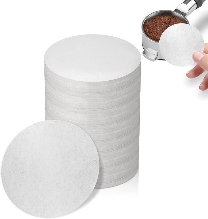 1000 Pcs Coffee Paper Filter for Espresso Coffee Maker, 53 mm Unbleached Espresso Filter Puck Screen Portafilter Paper Compatible with Breville Barista, Ninja ES601 & ES701