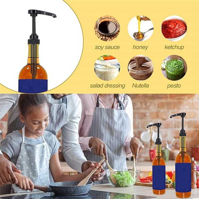 15pcs Syrup Pumps,Coffee Syrup Pump Dispenser Fits 750ml-25.4 oz Bottles,Replacement Syrup Bottle Pump Dispenser for Flavorings Creamer (Gold White Black)