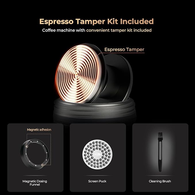 IKAPE Newly KAPO K2 Portable Espresso Machine with Bl uetooth APP Connect & 51mm Bottomless Basket, Electric Coffee Maker 20 Bar Pressure, for Home, Travel, Camping
