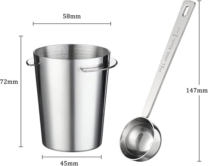 58mm Dosing Cup Stainless Steel Coffee Dosing Cup Fits 58mm Portafilters Espresso Dosing Cup Espresso Tamper Machine Tools