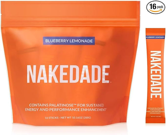 Nakedade Blueberry Lemonade – Performance Enhancing Sports Drink Powder - Electrolyte Powder – No GMOs or Artificial Sweeteners, Gluten-Free, Soy-Free, Dairy-Free – 16 Sticks