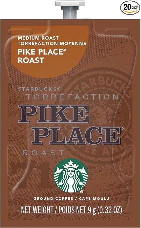 Starbucks Pike Place Roast Freshpack for Flavia Brewers, 1 Rail of 20