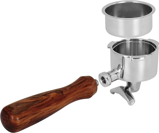 DIBTSA 51mm Espresso Portafilter Double Spouts 3 Ears Compatible with Dedica EC680, EC685 Espresso Machines