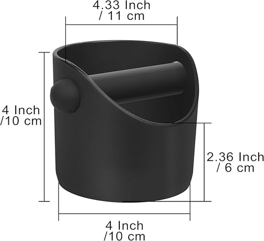 Small Coffee Knock Box 4.3 Inch, Apexstone Coffee Mini Knock Box, Mini Knock Box Espresso, Small Knock Box Espresso with Removable Knock Bar And Non-Slip Base