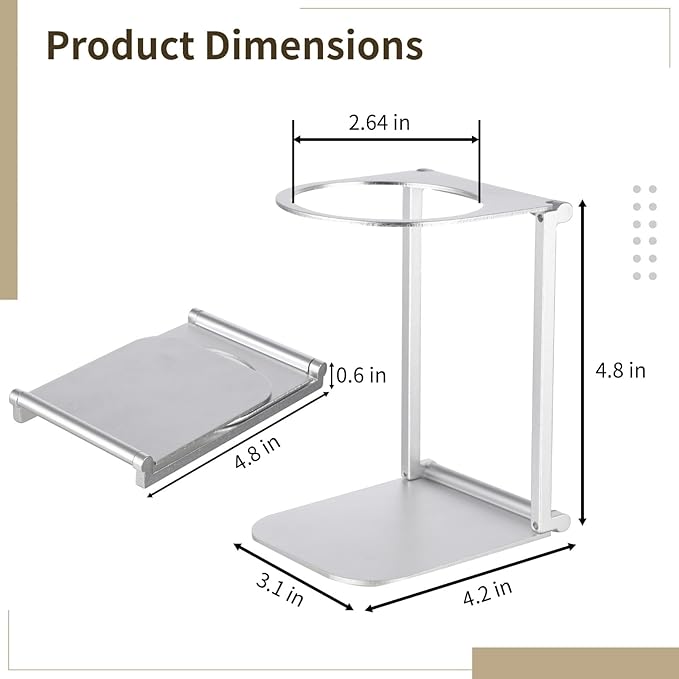 NIMBLOOM Pour over Dripper Stand, Portable & Foldable Espresso Machine Stand,Office Coffee Stand with Base,Suitable for Office, Home, Camping