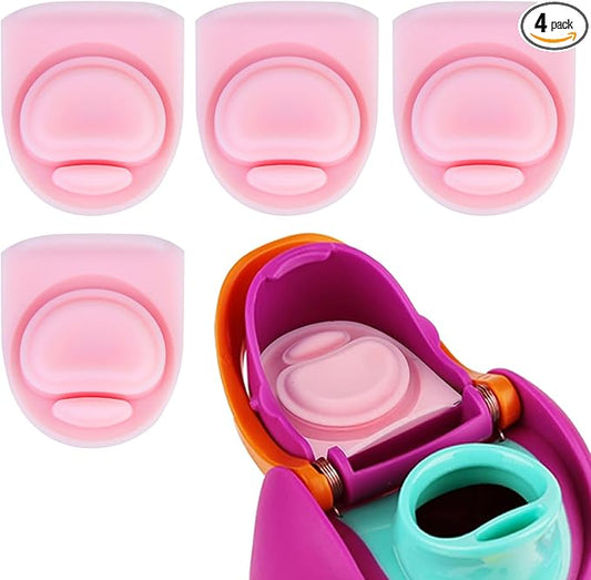 4pcs Replacement Stopper Compatible with Owala FreeSip 24oz 32oz,Water Bottle Top Gasket Lid for Owala 16/19/24/32/40oz Seal Bottle Mouth Cap Stopper Parts Silicone Insert Accessories (Pink