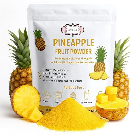 Confect Pineapple Powder | Pure & Natural Fruit Powder for Smoothies, Baking, Beverages, Juices, Tea & DIY Recipes | Vegan, Gluten-Free, No Added Sugar – 8 OZ