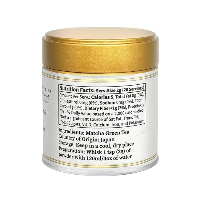 YEDOENSIS Ceremonial Uji Matcha - Japanese Green Tea Ceremonial Uji Matcha Powder, Vegan, Gluten-Free (40g)