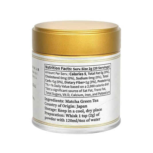 YEDOENSIS Ceremonial Uji Matcha - Japanese Green Tea Ceremonial Uji Matcha Powder, Vegan, Gluten-Free (40g)
