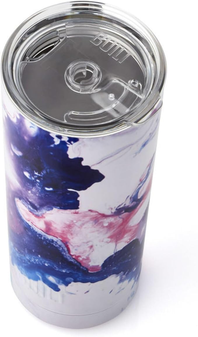 BYO Double Wall Tumbler, Galaxy - 20 oz Insulated Stainless Steel Cup with Sliding Tritan Lid, Vacuum Sealed Travel Drinkware for Hot Coffee or Cold Water, BPA-Free - 8 hours Coldness/4 hours Hotness
