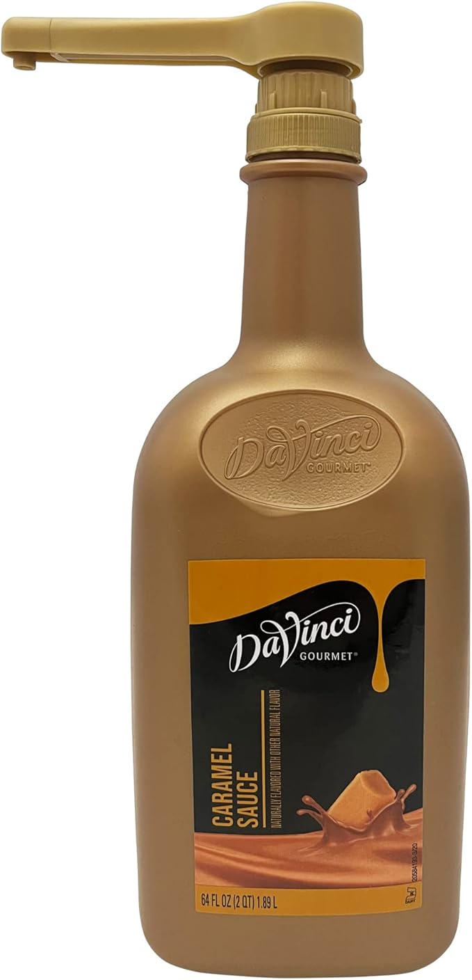 Sauce Pump 64 fl. oz. for Syrup for Torani, Davinci | Fit Ghirardelli 87 to 90 fl oz | Chocolate, Caramel, Vanilla, Variety of Sauces | BPA-Free | by Handit I 1-Piece