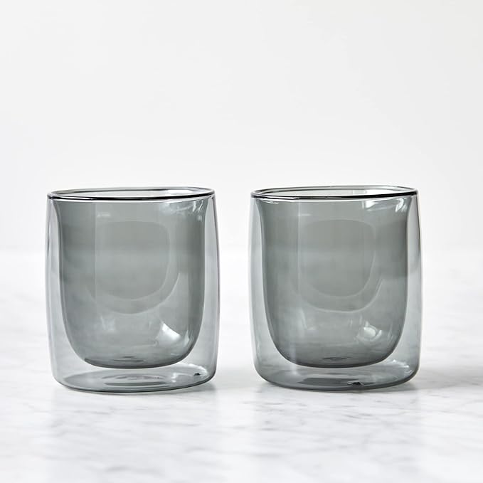 ZWILLING Sorrento 2-pc Double-Wall Tumbler Glass Set - Smoke Grey