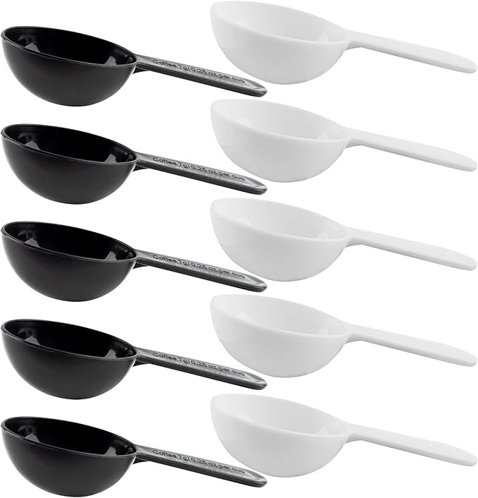 AUEAR, 10 Pack Tablespoon Coffee Scoop Plastic Measuring for Fruit Powder Seed Spices