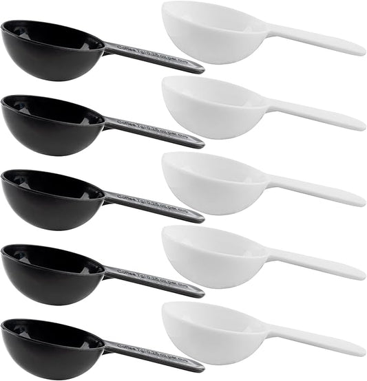 AUEAR, 10 Pack Tablespoon Coffee Scoop Plastic Measuring for Fruit Powder Seed Spices