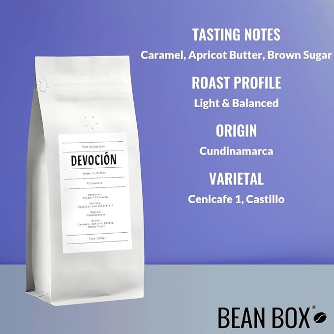 Villanueva - Women in Coffee - Roasted by Devocion - Freshly Ground Coffee - 12 Ounce Bag