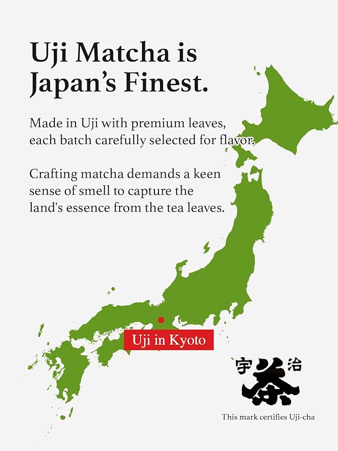 HAYASHIYA Matcha Powder - Wakamatsu - Kyoto Uji Ceremonial Grade, First Harvest Authentic Japanese Matcha Green Tea Powder (30g / 1.06oz)
